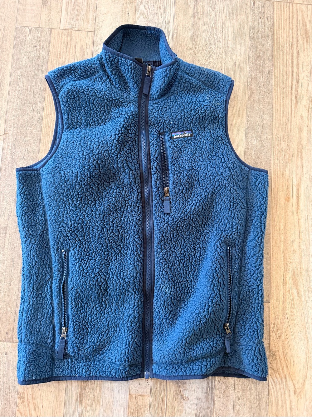 Patagonia Men's Deep Blue Sherpa Fleece Vest